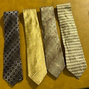 4 Kenneth Cole Silk Neck Ties